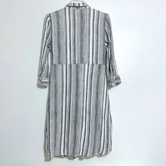 HD in Paris ANTHROPOLOGIE Tie-Waist Striped Shirt Dress - Picture 4 of 12